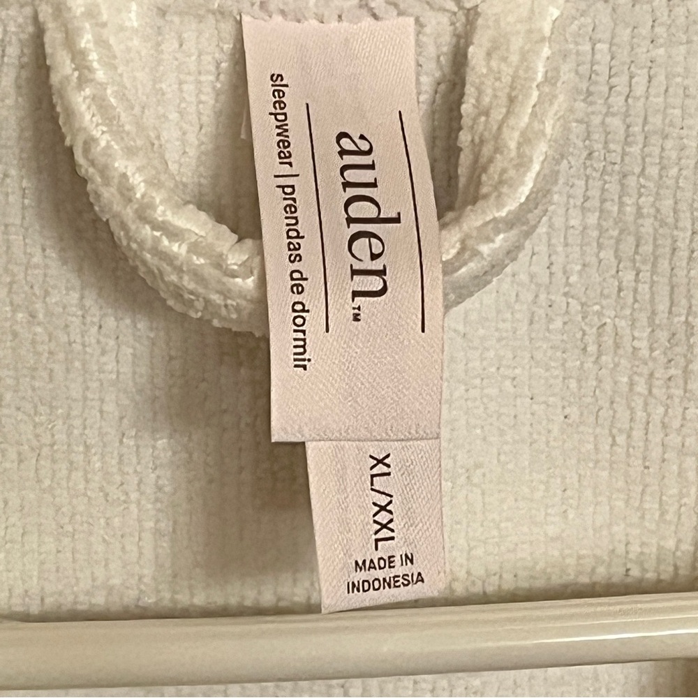 Auden Cream Terry Robe Women’s XL NWOT - Picture 7 of 7